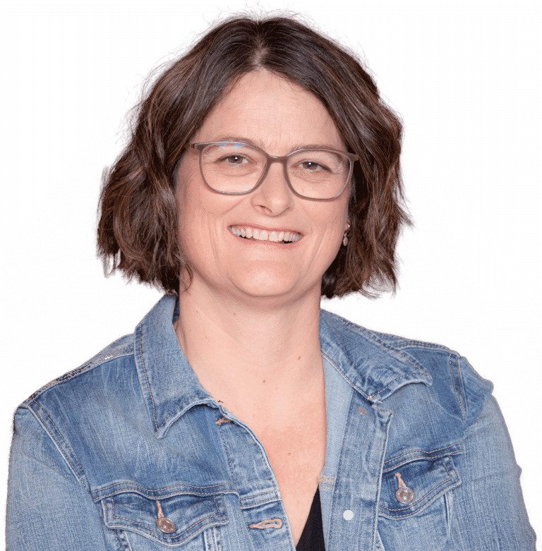 Brigitte Herger in Jeansjacke